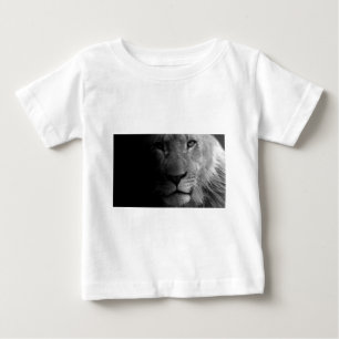 Schwarz-weißes Motivierend Leadership Lion Portrai Baby T-shirt