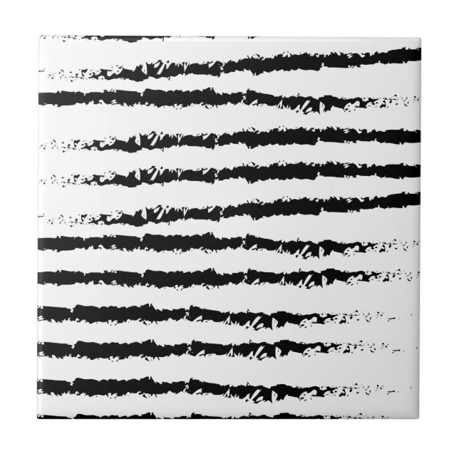 Schwarz-weißes Musterdesign Fliese (Vorderseite)