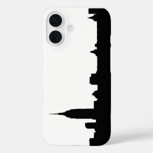 Schwarz-weißes New York iPhone 16 Hülle
