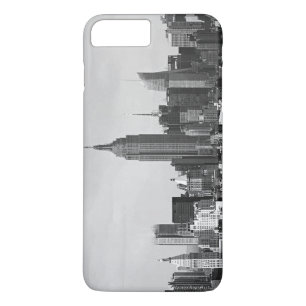 Schwarz-weißes New York City iPhone 7 Plus Fall Case-Mate iPhone Hülle