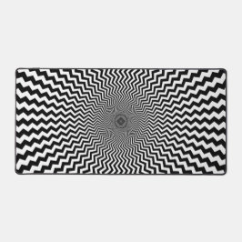 Schwarz-weißes optisches Illusionsdesign Schreibtischunterlage