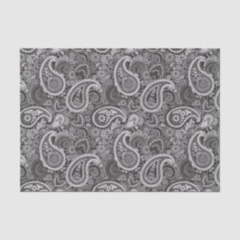 Schwarz-weißes Paisley Elegantes Muster Seidenpapier