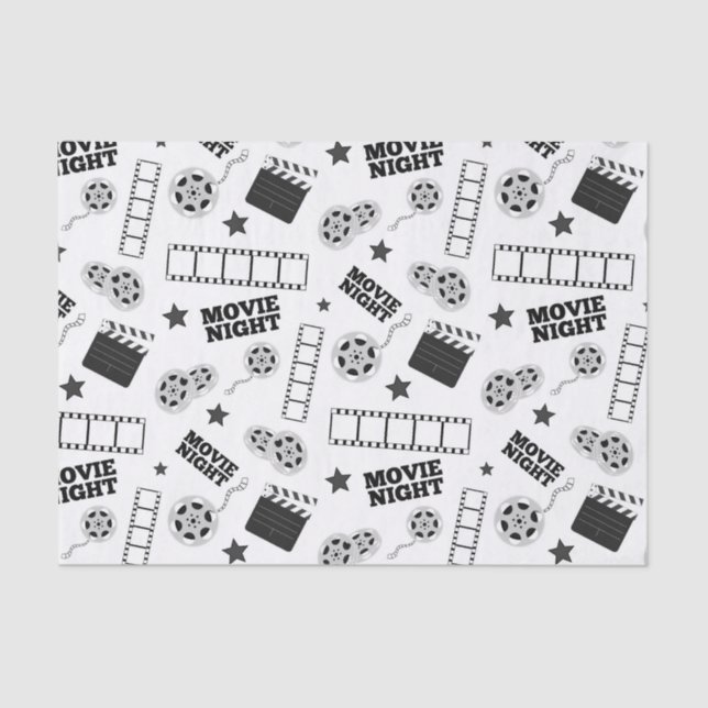 Schwarz-weißes Party Seidenpapier (Vorderseite)