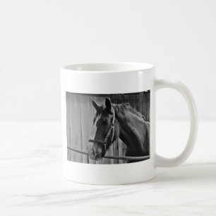 Schwarz-weißes Pferd - Tierfotografie Tasse
