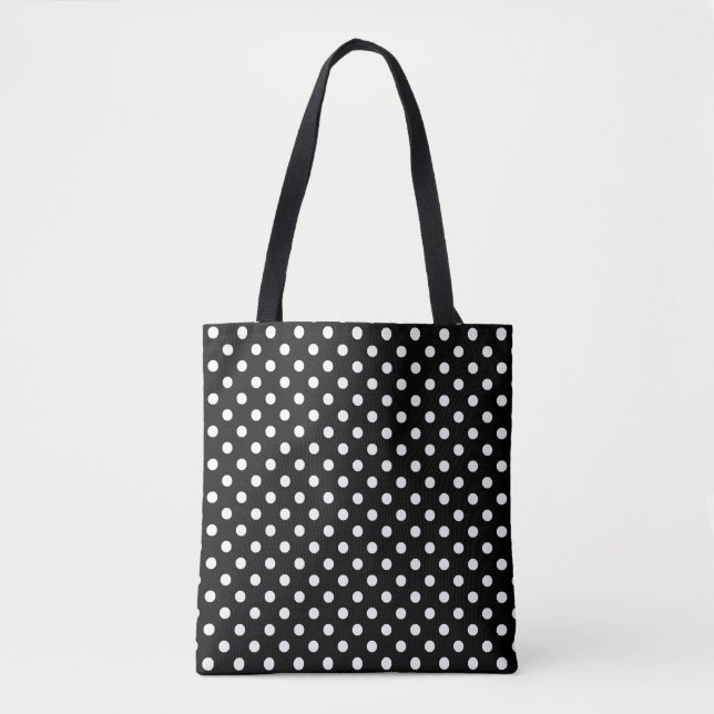 Schwarz-weißes Polka Dot Muster (Vorderseite)