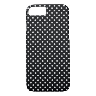 Schwarz-weißes Polka Dots Muster Case-Mate iPhone Hülle
