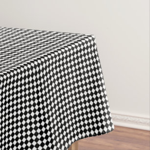 Schwarz-weißes Prüfmuster Karo Moderner Stil Tischdecke