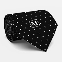 Schwarz-weißes Punkte-Muster-Monogramm