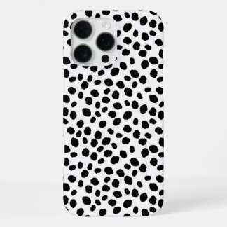 Schwarz-weißes punktiertes Muster IPhone-Hülle iPhone 16 Pro Max Hülle