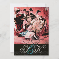 SCHWARZ-WEISSES RED BICYCLE WEDD DAMASK MONOGRAM