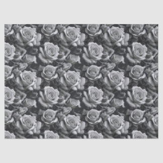 Schwarz-weißes Rosen-Geschenk-Tissue-Papier Seidenpapier