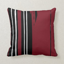 Schwarz-weißes rotes Throw-Kissen Kissen