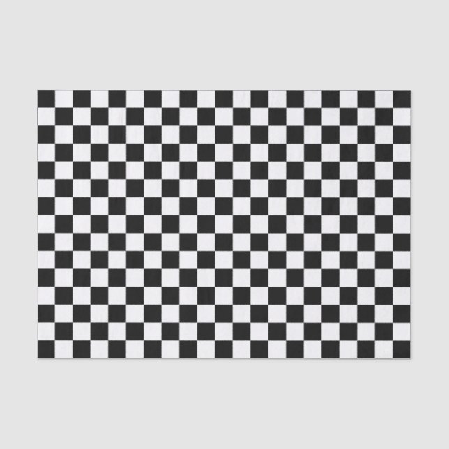 Schwarz-weißes Schachbrettmuster  Seidenpapier (Vorderseite)