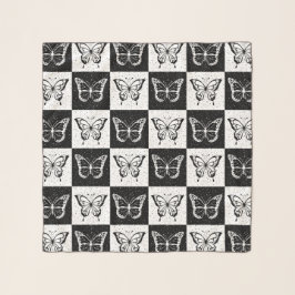 Schwarz-weißes Schmetterlingsdesign Schal