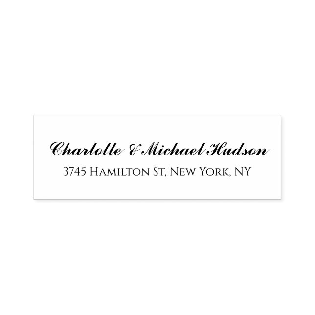 Schwarz-weißes Script Creative Trendy Elegante Fam Permastempel (Design)