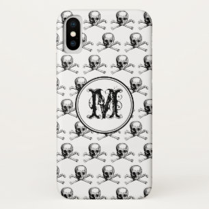 Schwarz-weißes Skull Halloween-Personalisiert-Mono Case-Mate iPhone Hülle