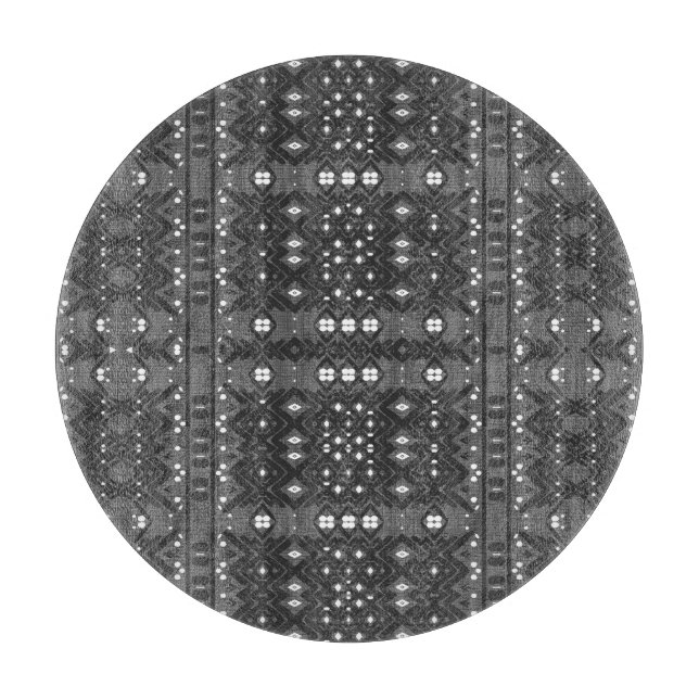 Schwarz-weißes Stammmuster Schneidebrett (Vorderseite)