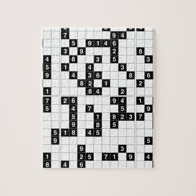 Schwarz-weißes Sudoku Puzzle (Vertikal)