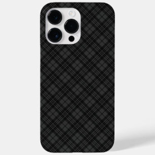 Schwarz-weißes Tartan kariertes Weihnachtsmuster Case-Mate iPhone 14 Pro Max Hülle