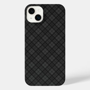 Schwarz-weißes Tartan kariertes Weihnachtsmuster iPhone 14 Plus Hülle