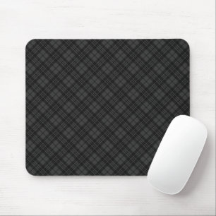 Schwarz-weißes Tartan kariertes Weihnachtsmuster Mousepad