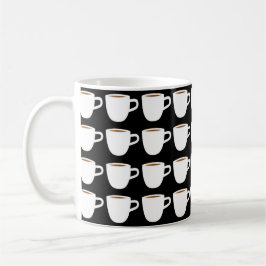 Schwarz-weißes Tasse-Muster Kaffeetasse