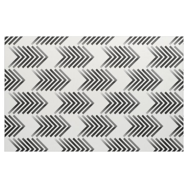 Schwarz-weißes Tribal Arrow Muster Stoff (Fat Quarter (45,7 x 55,9 cm))