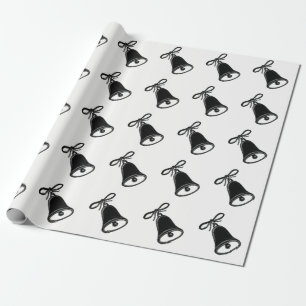 Schwarz-weißes Weihnachten Geschenkpapier