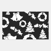 Schwarz-weißes Weihnachtsmuster