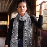 Schwarz-weißes Zebrastreifen-Muster Schal<br><div class="desc">Schwarz-weißer Zebra Streifen Muster Scarf</div>