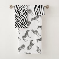 Schwarz-weißes Zebrastreifen-Tiermuster