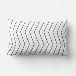 Schwarz-weißes Zigzag Muster Lumbar Pillow Lendenkissen