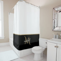 Schwarz | White & Gold Monogram Elegant Luxury