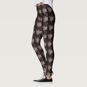 Schwarz, wiederholt geometrisch, Streifen oder Dre Leggings