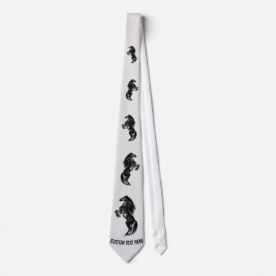 Schwarz-Wild-Horse-Neck-Tie mit benutzerdefinierte Krawatte