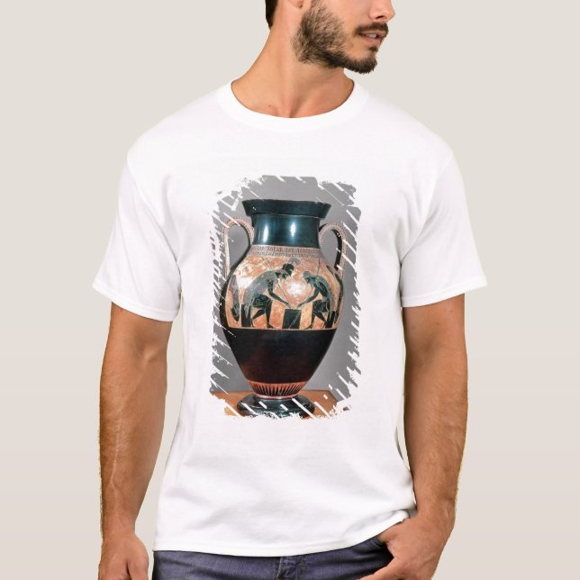 Schwarz-Zahl Amphora, der Ajax und Achilleus T-Shirt (Vorderseite)