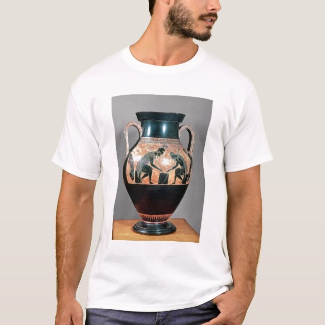 Schwarz-Zahl Amphora, der Ajax und Achilleus T-Shirt (Vorderseite)