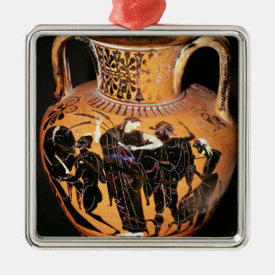 Schwarz-Zahl Dachboden-Vase Ornament Aus Metall