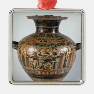 Schwarz-Zahl hydria Silbernes Ornament