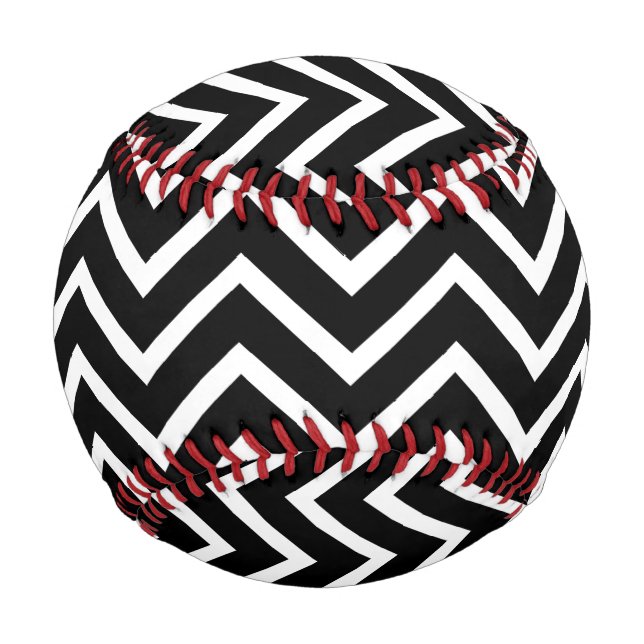 Schwarz Zickzack Baseball (Vorderseite)