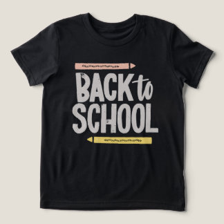 Schwarz zurück in die Schule Jungs Mädchen T Shirt