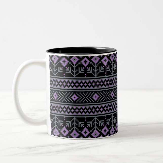 Schwarz Zweifarbige Tasse (Links)
