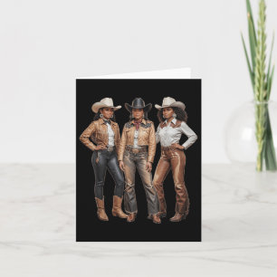 Schwarzafrikanischer Cowgirl-Western Country Tex Karte