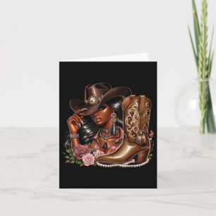 Schwarzafrikanischer Cowgirl-Western Country Tex Karte