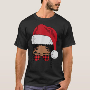 Schwarzafrikanischer Santa Afro Weihnachten Melani T-Shirt