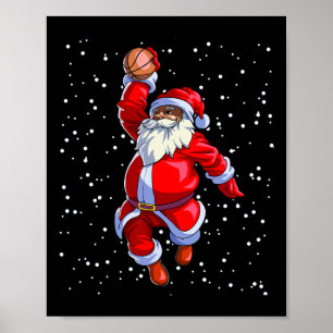 Schwarzafrikanischer Santa Claus Bysketbyll Afro Poster