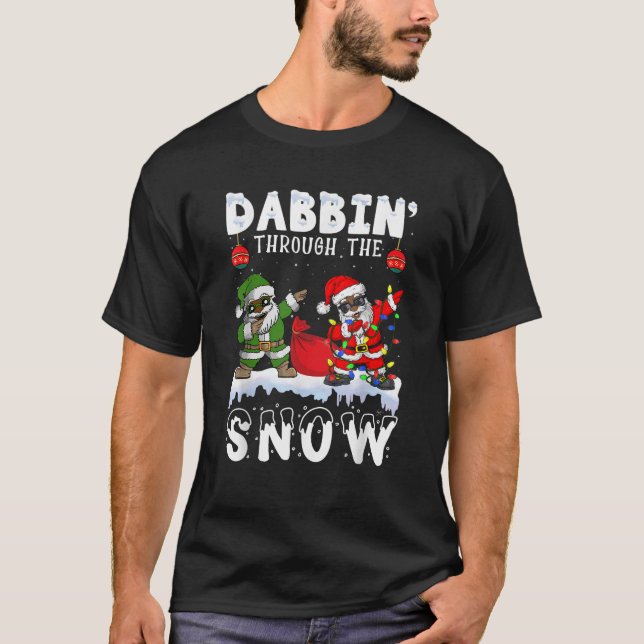 Schwarzafrikanischer Weihnachtsmann Weihnachts-Paj T-Shirt (Vorderseite)