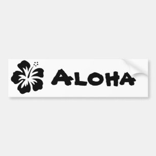 Schwarzaloha Blume Autoaufkleber
