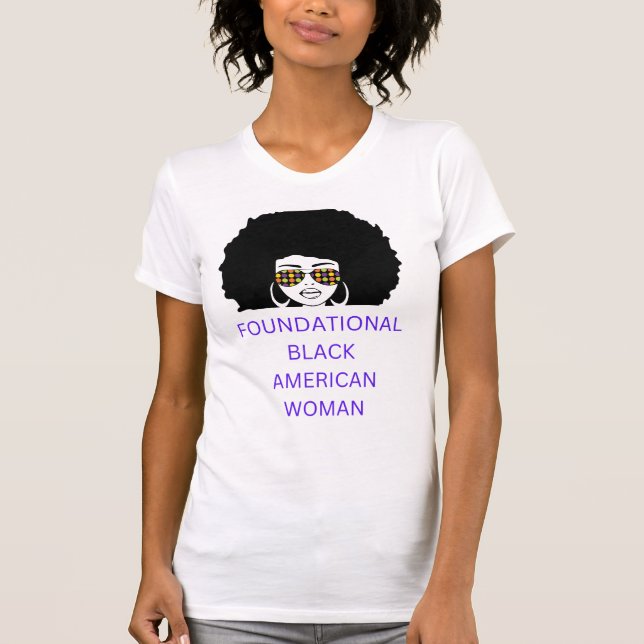Schwarzamerikanische Gründerfrau Afro T - Shirt (Vorderseite)