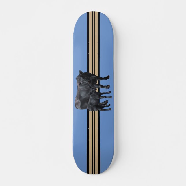 Schwarzanguskühe und Niedliches Kalb Skateboard (Vorne)
